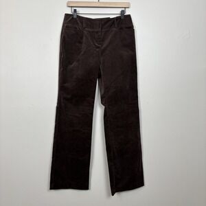 Ann Taylor Loft Pants Womens 4 Brown Julie Corduroy Trouser Stretch Retro